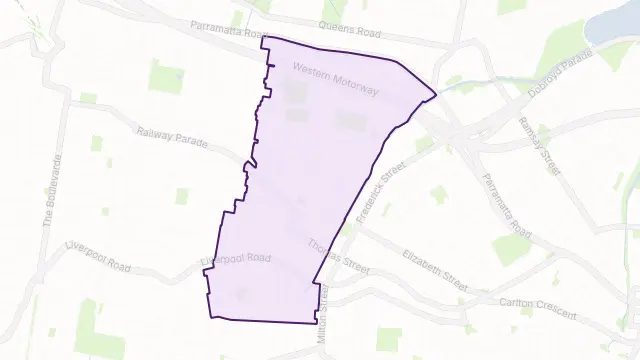 Croydon Area Boundary Map