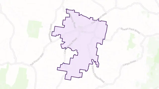 Cudal Area Boundary Map