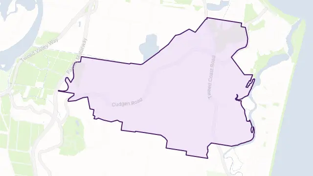 Cudgen Area Boundary Map