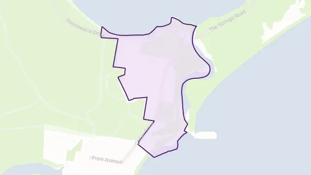Cudmirrah Area Boundary Map