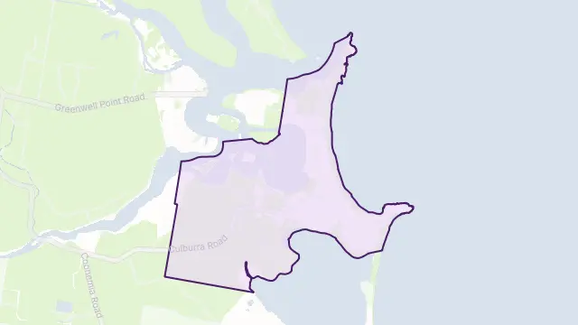 Culburra Beach Area Boundary Map