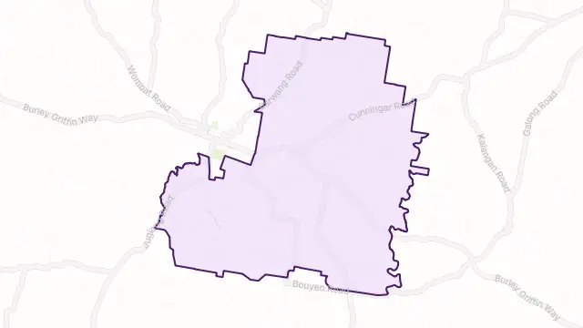 Cunningar Area Boundary Map