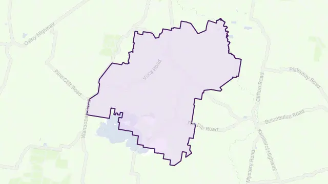 Curlewis Area Boundary Map