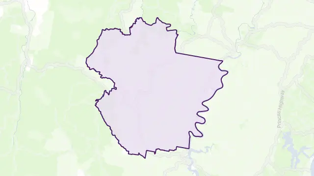 Currowan Area Boundary Map