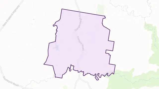 Dangarsleigh Area Boundary Map