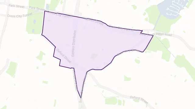 Darlinghurst Area Boundary Map