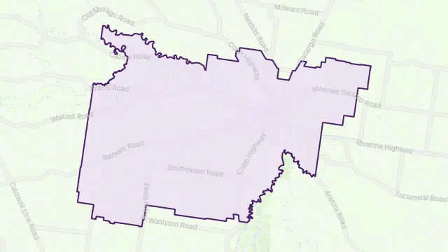 Deniliquin Area Boundary Map