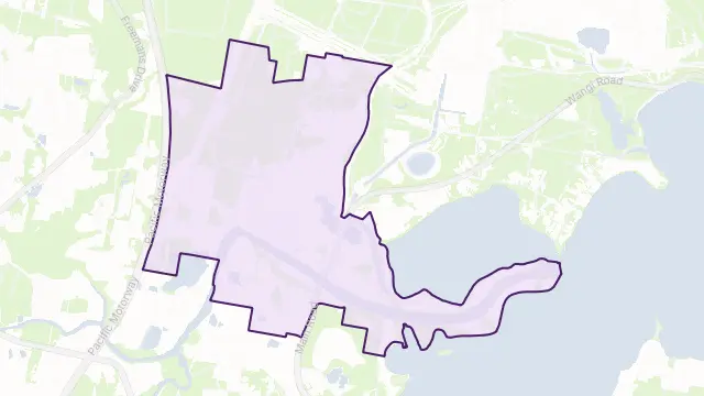 Dora Creek Area Boundary Map