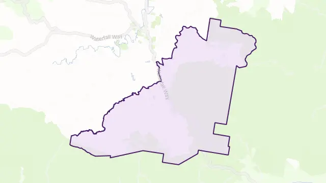 Dorrigo Mountain Area Boundary Map