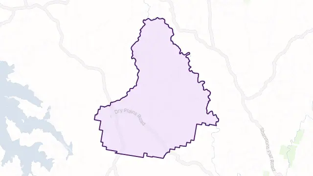 Dry Plain Area Boundary Map