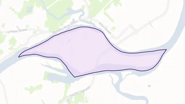 Dumaresq Island Area Boundary Map