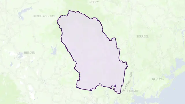 Dungog Council Area Boundary Map