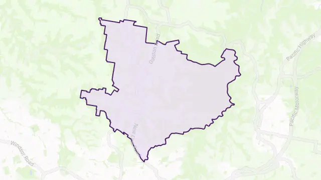 Dural Area Boundary Map