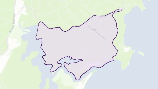 Durras North Area Boundary Map