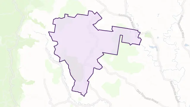 Dyraaba Area Boundary Map