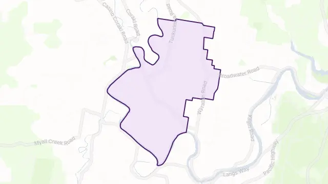 East Coraki Area Boundary Map