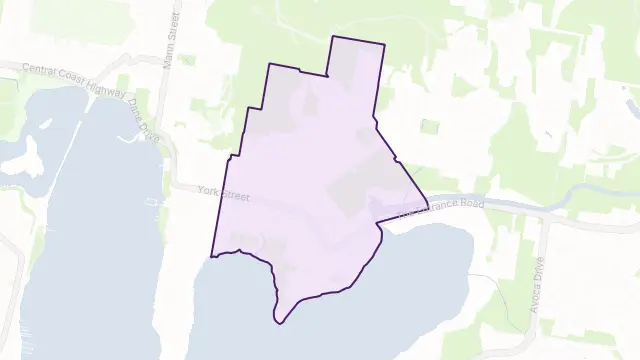 East Gosford Area Boundary Map