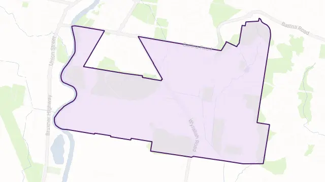 East Lismore Area Boundary Map