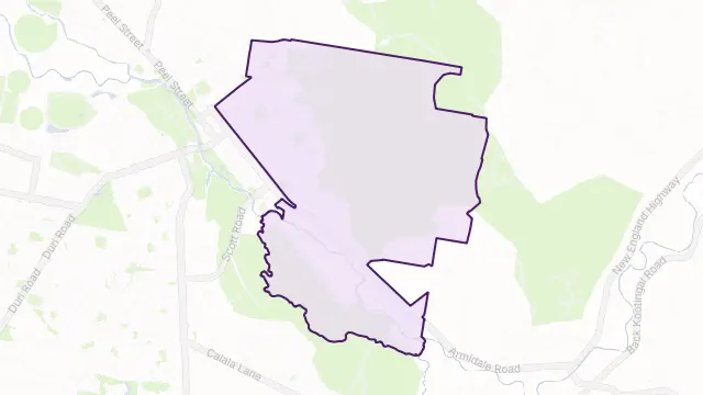 East Tamworth Area Boundary Map