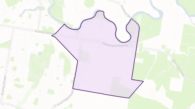 East Wagga Wagga Area Boundary Map