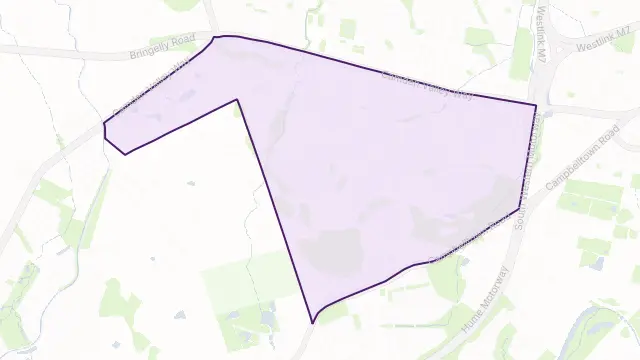 Edmondson Park Area Boundary Map