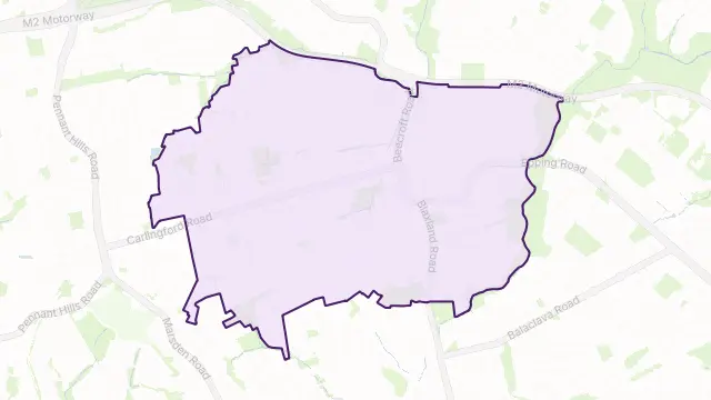 Epping Area Boundary Map