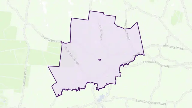 Euabalong Area Boundary Map