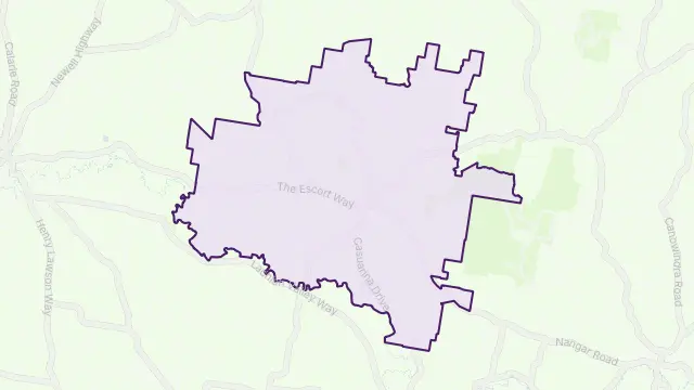 Eugowra Area Boundary Map