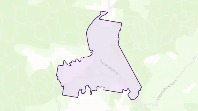 Eungai Creek Area Boundary Map