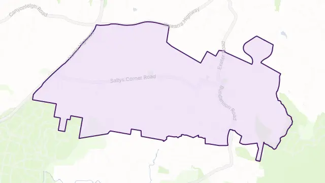 Exeter Area Boundary Map