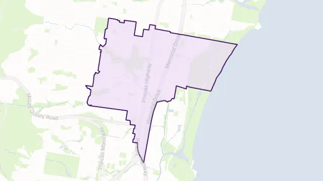 Fairy Meadow Area Boundary Map