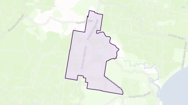 Falls Creek Area Boundary Map