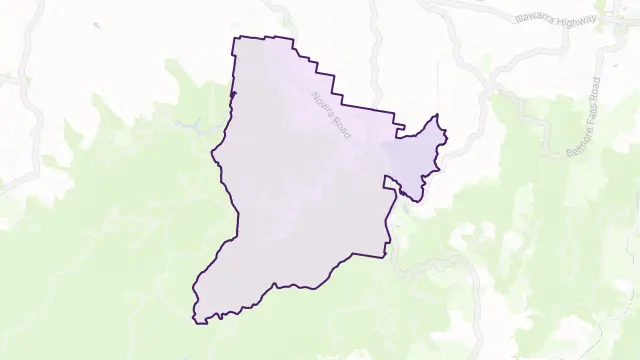 Fitzroy Falls Area Boundary Map