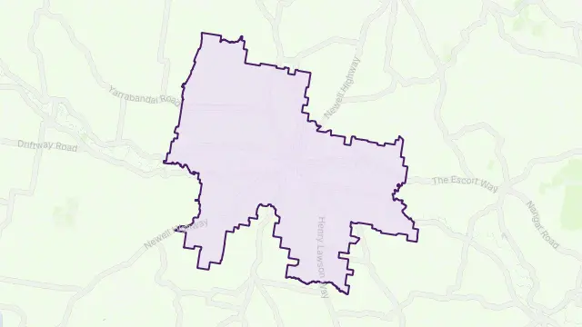 Forbes Area Boundary Map