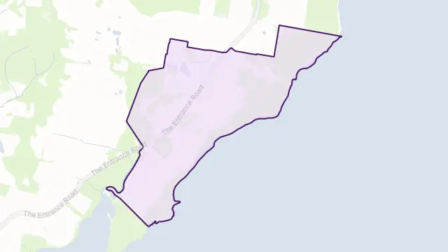 Forresters Beach Area Boundary Map
