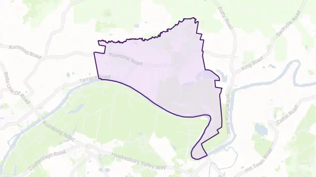 Freemans Reach Area Boundary Map