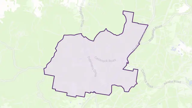 Freemans Waterhole Area Boundary Map
