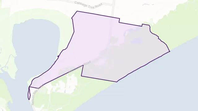 Fullerton Cove Area Boundary Map