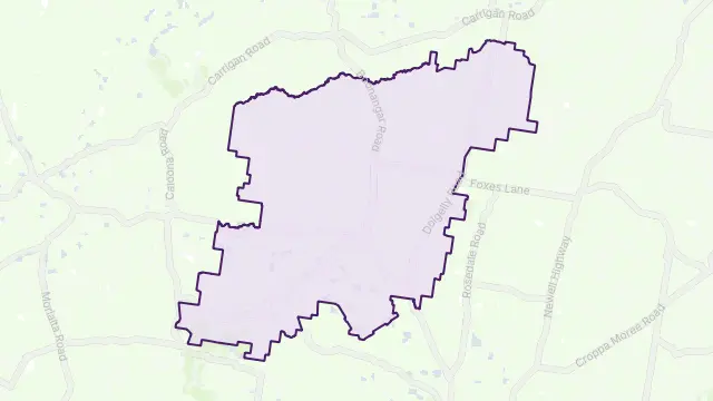 Garah Area Boundary Map