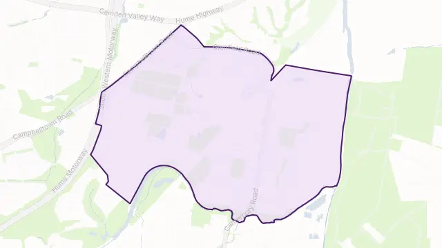 Glenfield Area Boundary Map