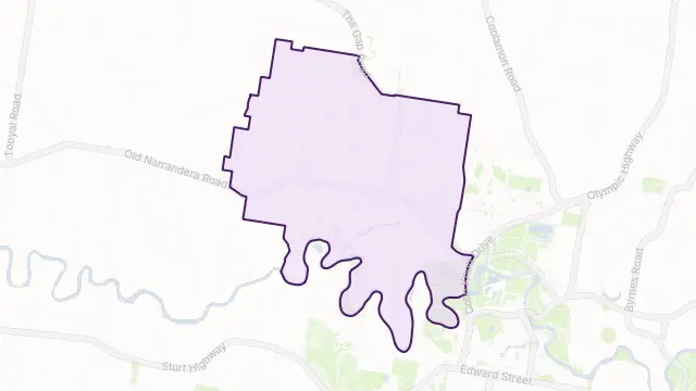 Gobbagombalin Area Boundary Map