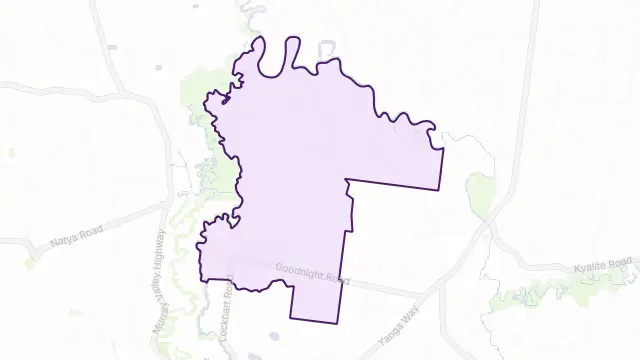 Goodnight Area Boundary Map