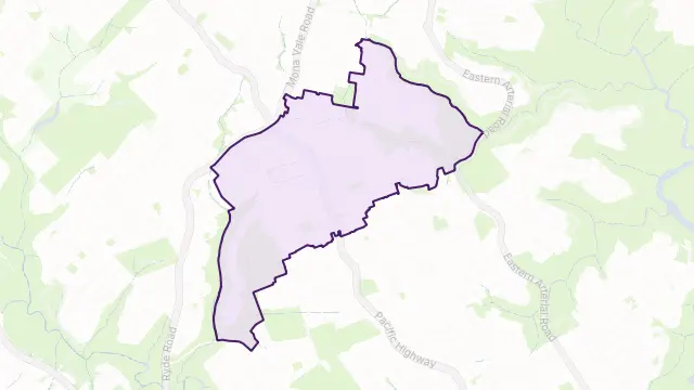 Gordon Area Boundary Map