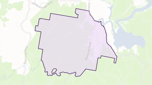 Greigs Flat Area Boundary Map