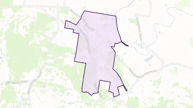 Greta Area Boundary Map
