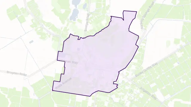 Griffith Area Boundary Map
