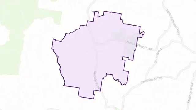 Gumble Area Boundary Map