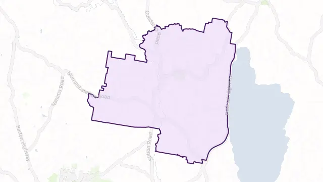 Gundaroo Area Boundary Map