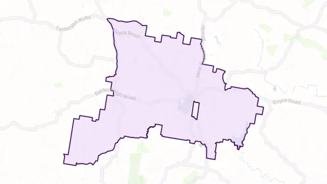 Guyra Area Boundary Map
