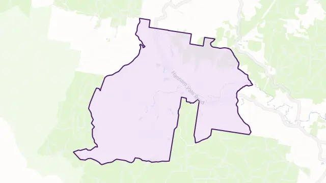 Hannam Vale Area Boundary Map